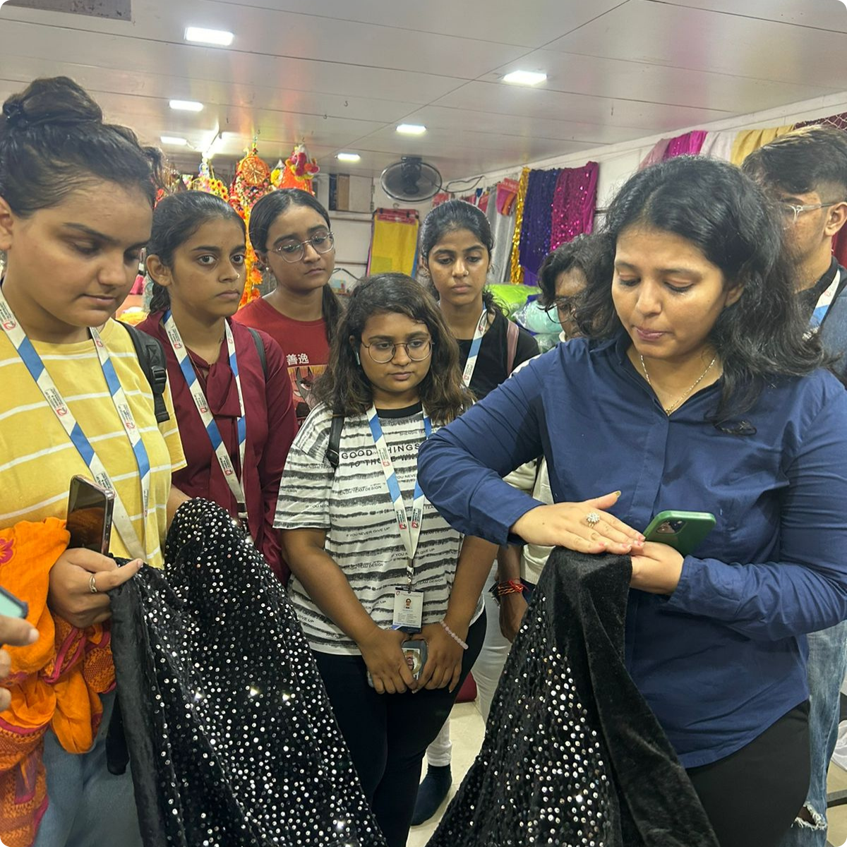 Students during an event site visit